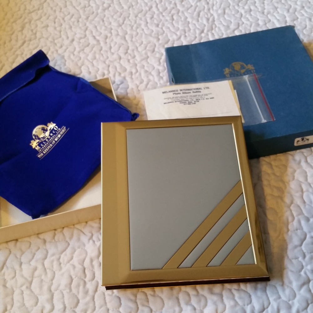 Vintage Melannco International Brass Silver Tone Metal Photo Picture Album #272